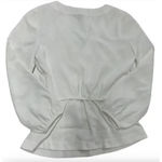 J.Crew Shirt Womens 00‎ White Wrap Tie Waist Long Sleeve V Photo 3