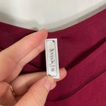 EUC Goory women’s dark red mesh bordered adjustable strap loose tank top medium Photo 2