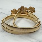 Gold Tone Flower Stretch Cinch Belt Coil Elastic One Size (OS) ✨ Photo 4