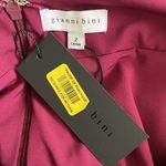 Gianni Bini NWT  Mariah 3/4 Sleeve Plunging V-Neck Burgundy Velvet A-Line Dress Photo 6