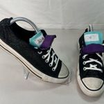 Converse All Star Black Sparkle Dual Tongue Women’s Shoe Size 8 SKU#24685 Photo 0