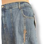 Deadstock Y2K Quacker Factory Embellished Denim Maxi Skirt Rhinestone Details Blue Size 2X Photo 5