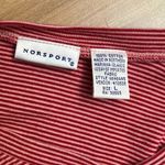 Norsport sweater shirt. Red and pink striped. Size Large. 💯 cotton. Pink Photo 3