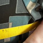 Vintage Green Geometric Top Mod Print Retro 70s Inspired Funky Groovy Small Photo 6