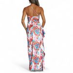 Hello Molly  Different Love One Shoulder Satin Floral Maxi Dress 6 Photo 1
