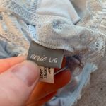 Aerie  Womens Large Bralette Light Blue‎ Floral Lace Wireless Padded Bra Lingerie Photo 2