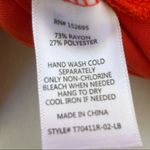 Lucky Brand Deep Rust Orange Loose Fit Ruched Cap Sleeve Rayon Top XS NWT Photo 5