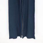 American Giant Navy Ribbed Wide Leg Lounge Pants XS Made in USA Cotton Blend Blue Photo 5