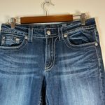 Miss Me  Womens Boyfriend Capri Jeans Embellished Pockets Size 28 Dark Wash‎ Photo 1