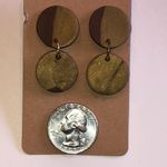 Elegant Bronze Shimmer and Brown Earrings Gold Photo 3