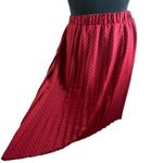 Anthropologie Hey There By Karen Walker Pleated Polka Dot Midi Skirt Red Size 12 Photo 6