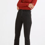 Madewell  Skinny Flare Jeans in Bell haven Black Wash: Slit-Hem Edition Size: 28 Photo 0