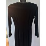 Women's Dark Green Velvet V Neck Long Sleeve Long with Slit Dress size Small Photo 5