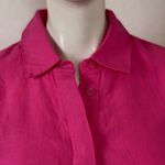 Chico's  Linen 1 US 8Small] pink Shirt Pockets Collared Oversized Dress Photo 10