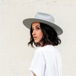 Yellow 108 Dylan Fedora Gray Wool Wide Brim Hat Size Medium Photo 1