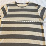 RUSTIC DIME Size MEDIUM Striped Gray and Cream Mini Dress Tunic Tee Shirt Photo 8