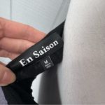 En Saison Black Ribbed Knit Sweater V Photo 3