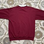 90s Santee Pluma Vintage Grandma Sweatshirt Collared Patchwork Quilt USA L Large Red Photo 2