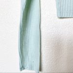 Hollister Crewneck Sheer Pale Green Ribbed Long Sleeve Top Size Medium Photo 6