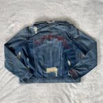 American Eagle Outfitters Denim distressed Small embroidered jacket Photo 6