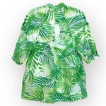 Diane Von Furstenberg  tunic, thin cotton beach cover, green leaves print, sz 10 Photo 1