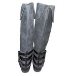 Sam Edelman  Washed Black Pia Tall Nubuck Leather Riding Boots Photo 5