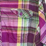 Columbia Camp Henry womens plus long sleeve blouse plaid roll tab cotton 2X Photo 3