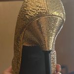 All Saints Gold Speckled Black Nova Metallic Leather Court Shoes Heels Photo 7