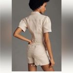 Anthropologie NWT The Kit Utility Romper by Pilcro in Neutral Cream Beige Size 2 Photo 1