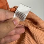 Le lis  long sleeve patchwork cropped top orange peach womens size small trendy Photo 3