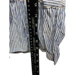 Altard State Blue White Stripe Peplum Ruffle Tank Top Women's Size Medium Photo 3