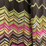 M Missoni Brown Pink Yellow Green Metallic Chevron Knit ZigZag Cardigan Size 12 Photo 12