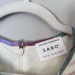 Sabo Skirt Sabo Zelle Linen Blend Keyhole Cutout Puff Sleeve Mini Dress Ivory Floral Photo 5