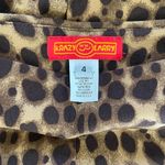 Women’s Krazy Larry leopard animal print straight leg pull on pants Size 4 Tan Photo 3