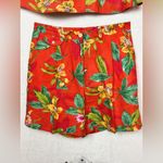 Ralph Lauren Lauren Hawaiian Flora Print Button Up Linen Shirt/Shorts Sz 10/L Photo 2