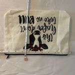 None Cosmetic Bag with Cow Print and Quote NWOT Photo 2