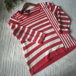 Investments · Medium · Pink White Striped Sweater · Crewneck Pullover Soft Knit Photo 1