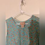 April Cornell Vintage Sleeveless Floral Dress Blue Photo 3