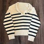 Cider Striped V-Neck Sweater Photo 0