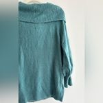 EXPRESS Teal Cowlneck Balloon Sleeve Sweater, Size Large Photo 11