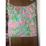 Lilly Pulitzer Lilly‎ Pulitzer Flamingo Print Ruffle Off Shoulder Dress Resort Wear XL Photo 3