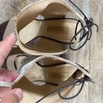 Dee Keller Blake Covered Ankle lace up back heels sandals leather size 38 7.5 8 Photo 1