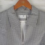 Vintage Black and White Gingham Zipper Blazer Size 12P Photo 2