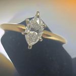 Solitaire Vintage: .5 CT Marquise Diamond Engagement Ring 𖦹 14K Gold Band 𖦹 5 Photo 1