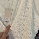 NWOT‎ Francesca's Jun & Ivy Ruched Ruffle Top | Size Small | Cottagecore Chic White Photo 2
