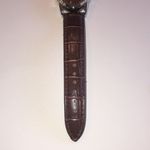 Fred Belay Burgundy Maroon CZ Rhinestone Genuine Leather Watch Wristwatch Photo 2