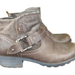 Earth Origins  Paris Ankle Boots‎ Booties Western Women's 7 Brown Leather 2014F Photo 0