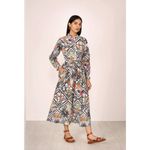 Banjanan Daffodil Folk Lace Print Size XS White Photo 2