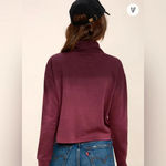 RVCA Smudged Plum Purple Ombre Cropped Mock Neck Sweatshirt Photo 9
