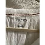 Anthropologie ✨ The Andie Ribbed Henley White Sz Medium Top by Pilcro✨ Photo 6